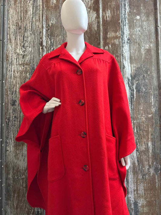 Pendleton Size One Size Red Winter Cape