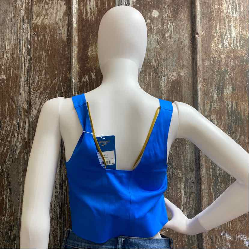 Brooks Size Large Blue Activewear Top