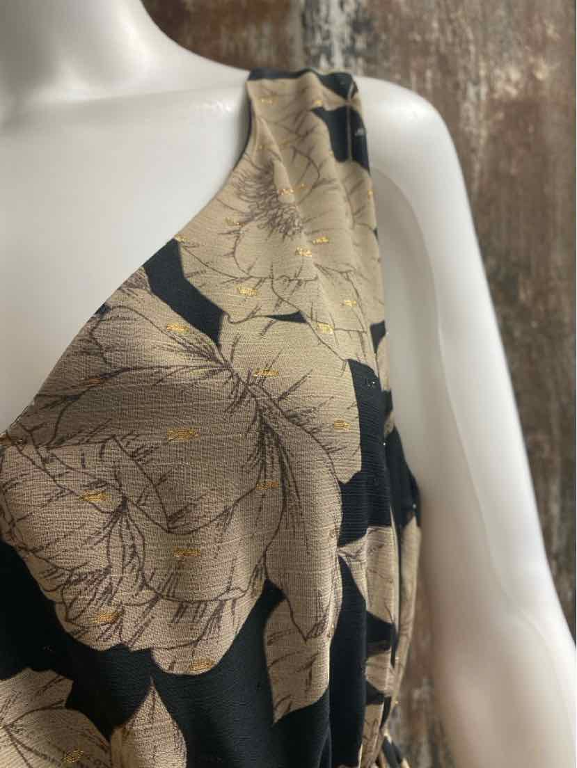 taylor Size 10 (Medium) Brown Print Dress