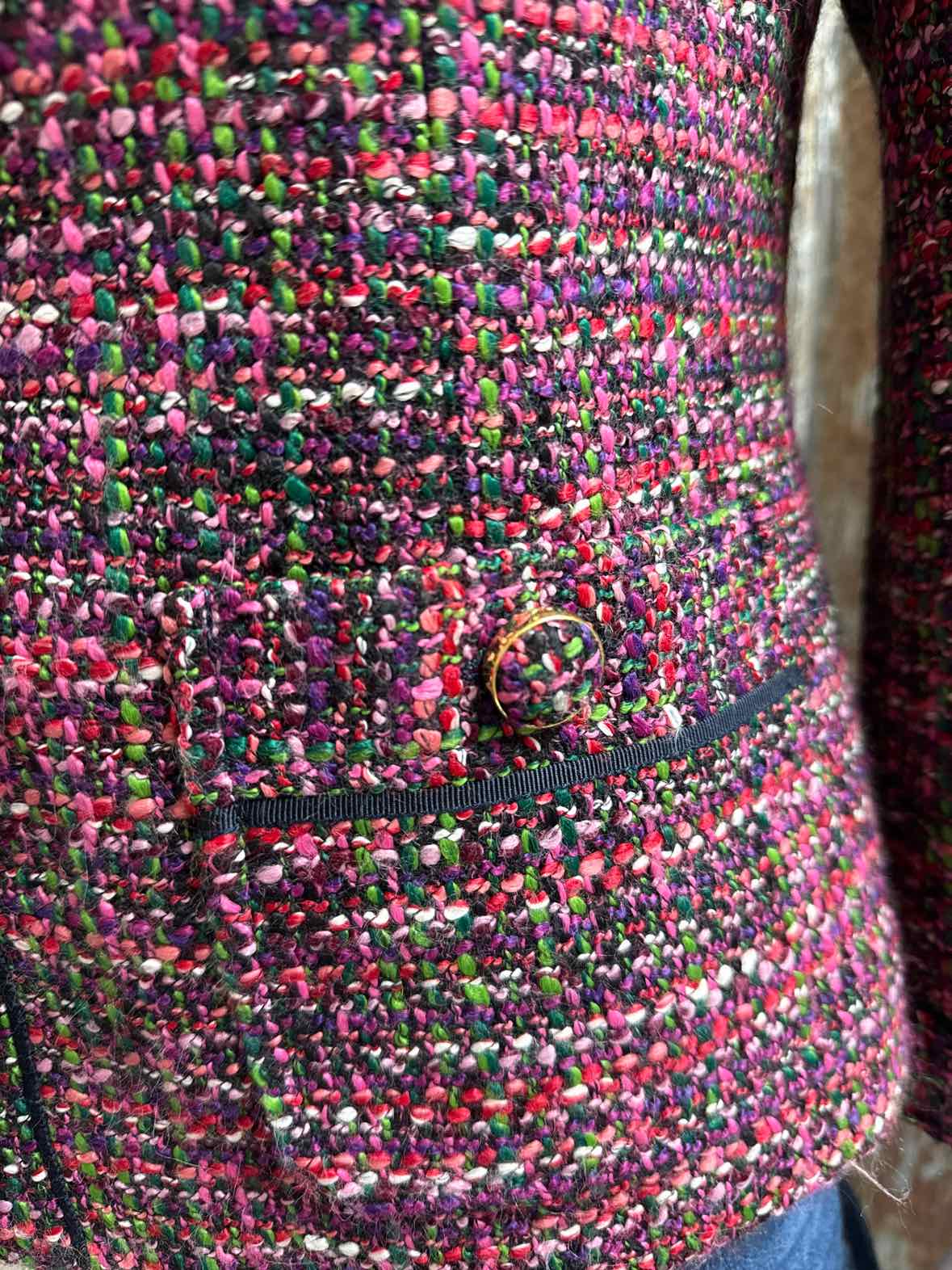 Talbots Size 8 Petite Pink Tweed Blazer