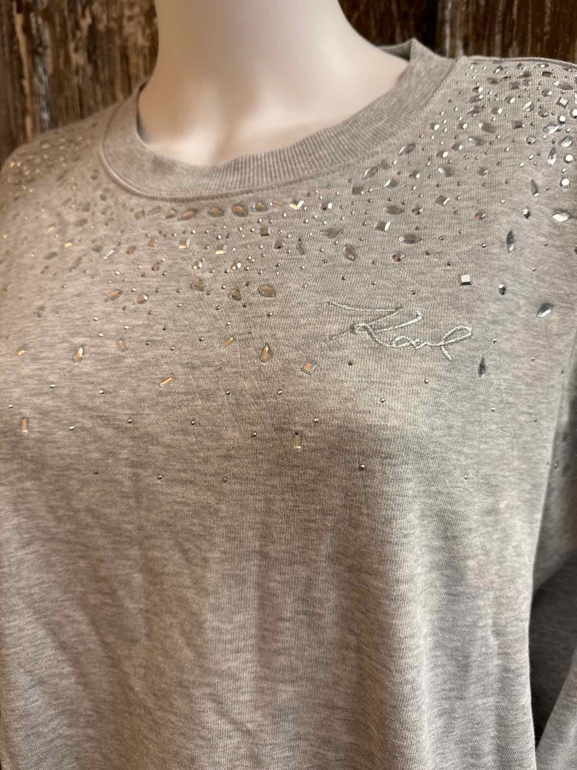Karl Lagerfeld Size Large Gray Sweatshirt