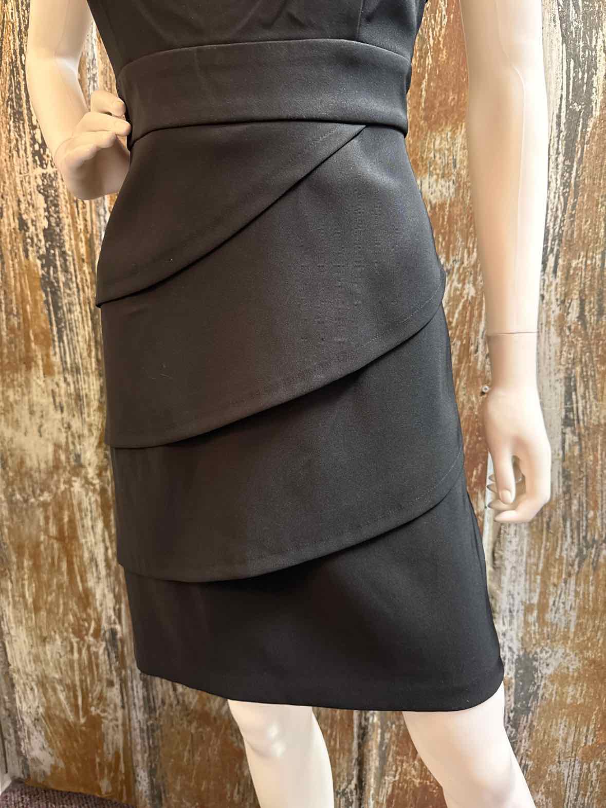Connected Apparel Size 12 Petite (Large Petite) Black Dress