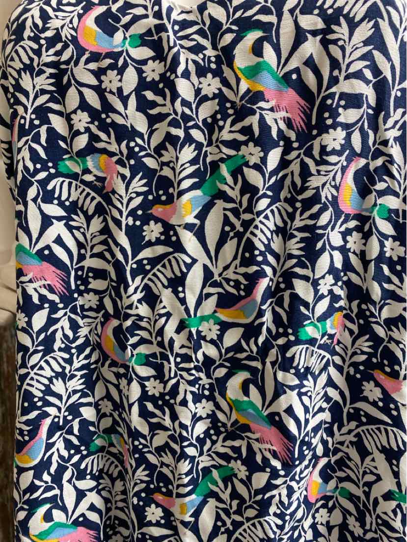 Loft Size Large Navy Print Dress