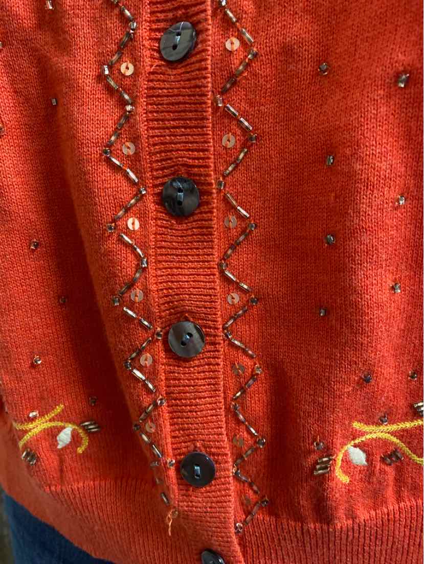 Sundance Size EXTRA LARGE PETITE Orange Cardigan