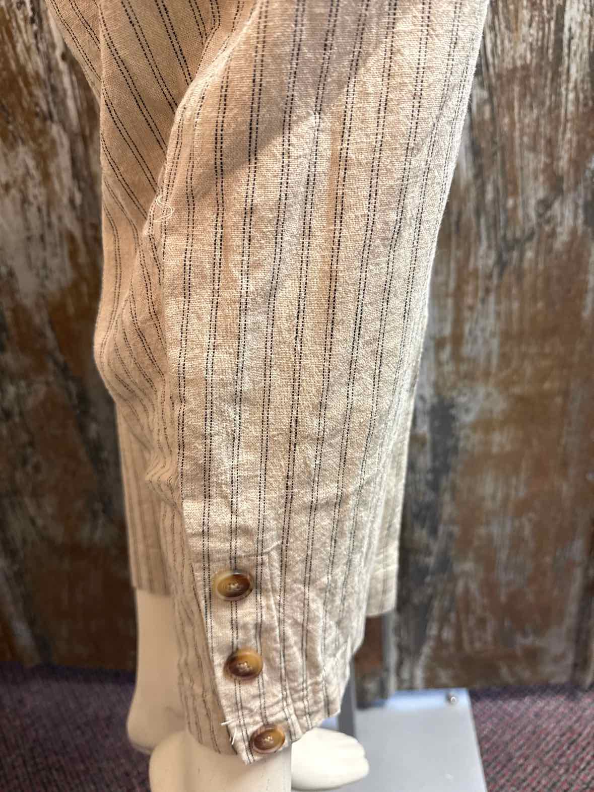 Loft Size Large Petite (12/14) Tan stripe Pants