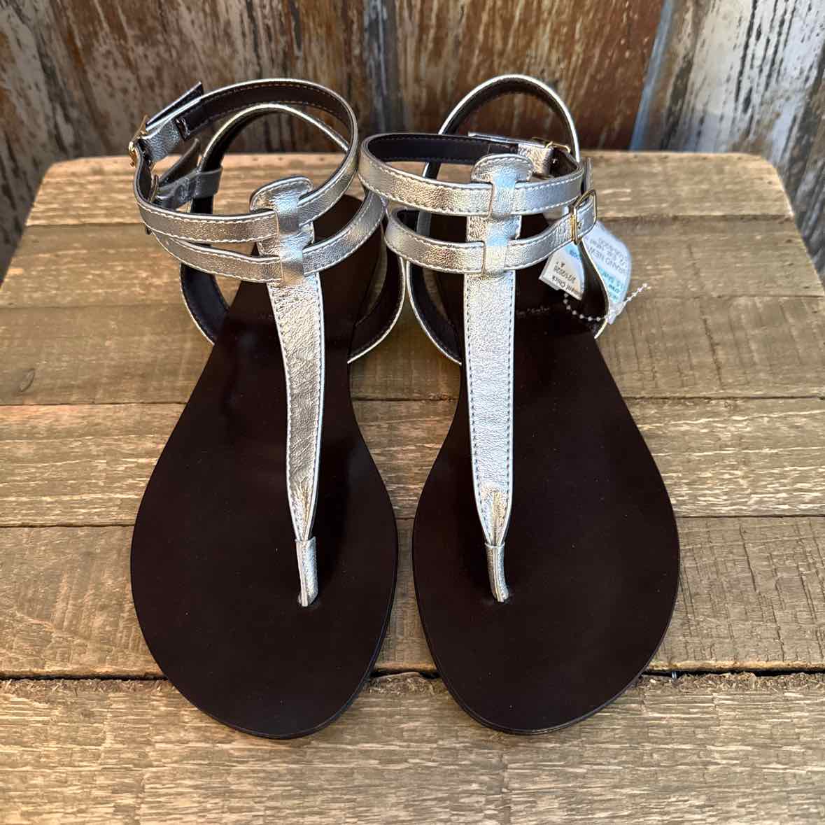 j.crew 6.5 Silver Sandals