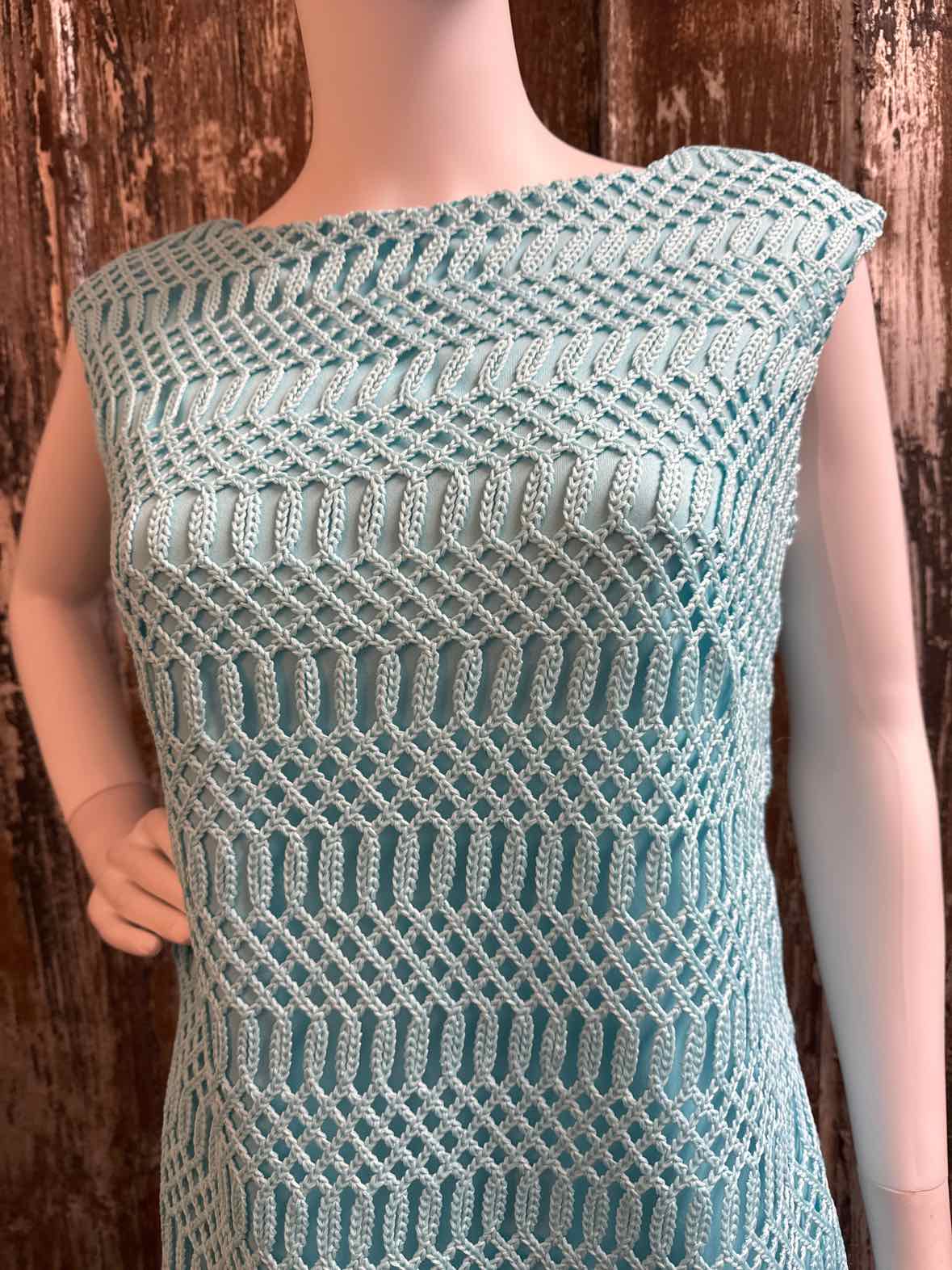 Lauren (Ralph Lauren) Size 12 Petite (Large Petite) Aqua Blue Dress