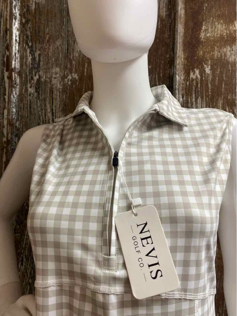 Nevis Golf Co. Size Large Brown Check Golf Dress