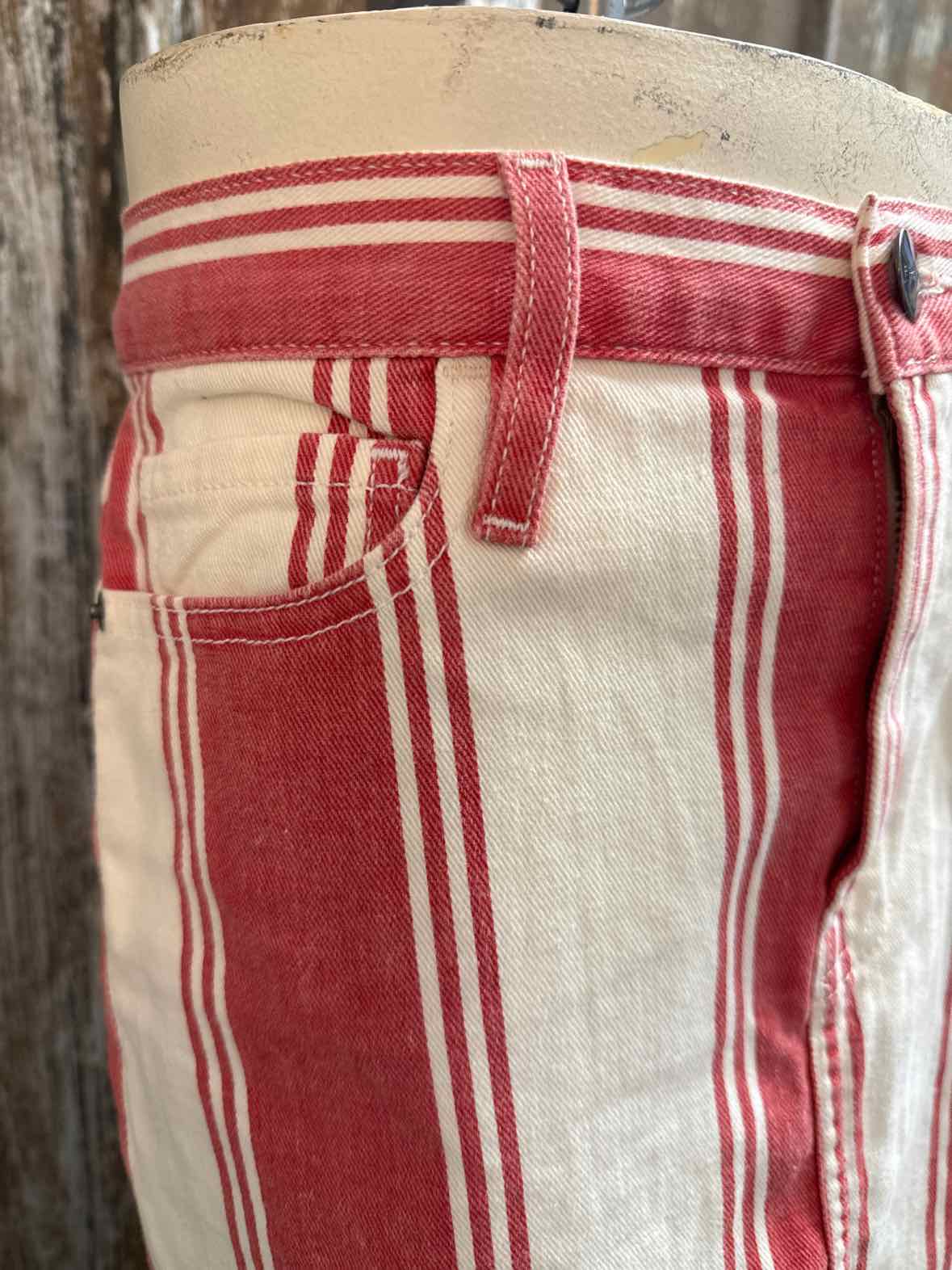 Frame Size 0 Red & White Skirt