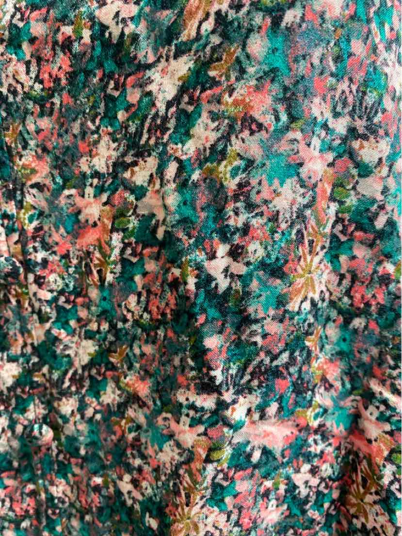 Nine West Size Extra Large Green Print Dress
