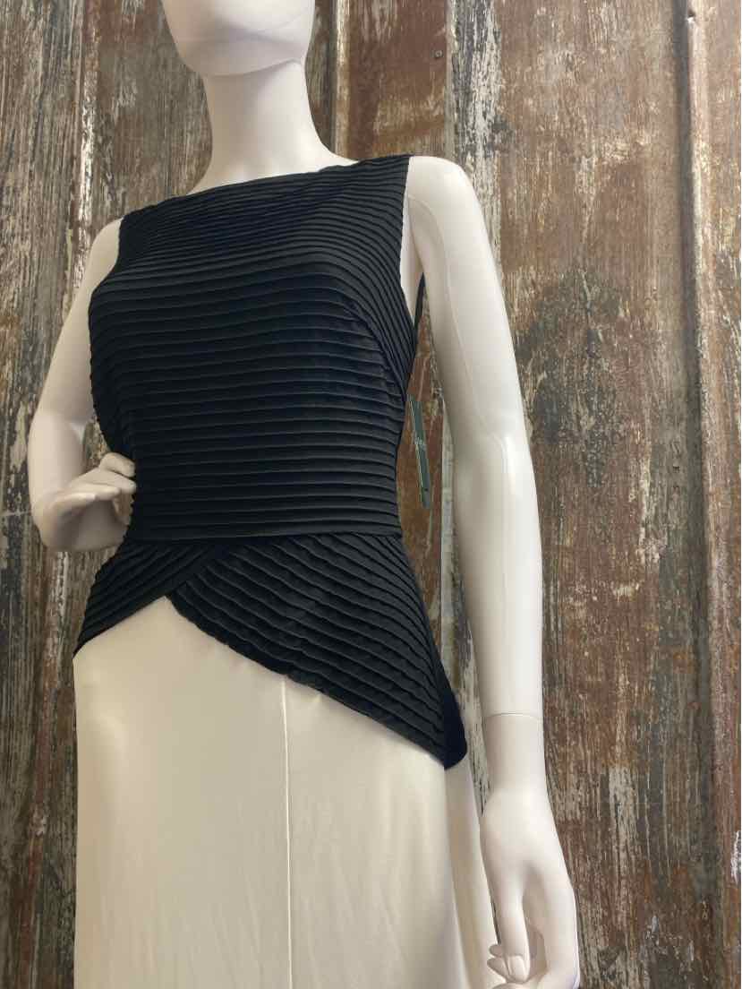 Ralph Lauren Size 8 (Medium) Black & Cream Evening Dress