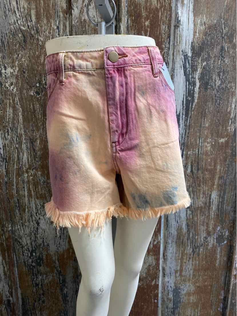 Easel Size Large (12/14) Pink Tie Dyed Shorts