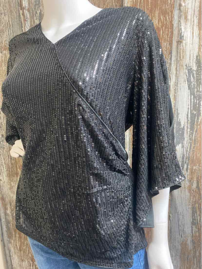 Grace Karin Size Extra Large Black Sequin tops