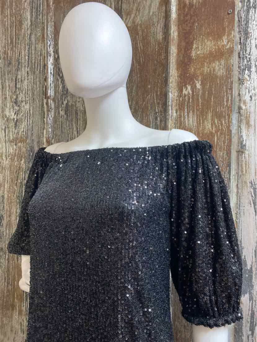 Venus Size Medium Black Sequin Dress