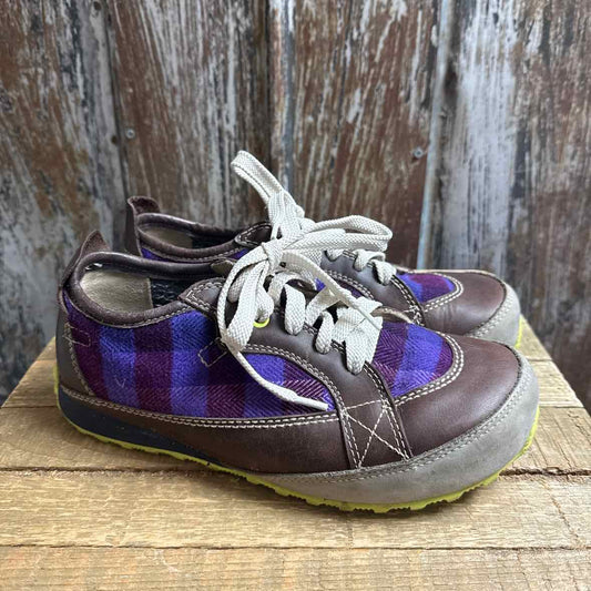 Sorel 9 Purple Plaid Sneakers