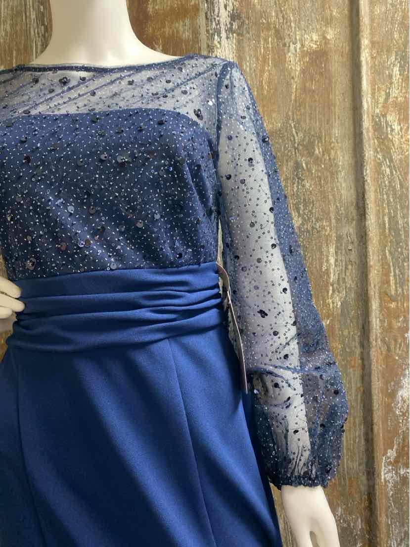 JS Collection Size 8 (Medium) Navy Evening Dress