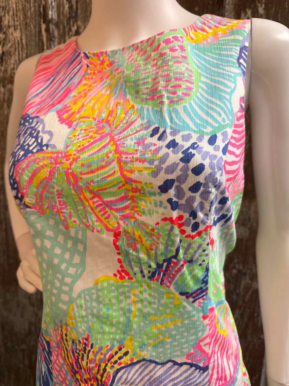 Lilly Pulitzer Size 10 (Medium) Blue/Pink Print Dress
