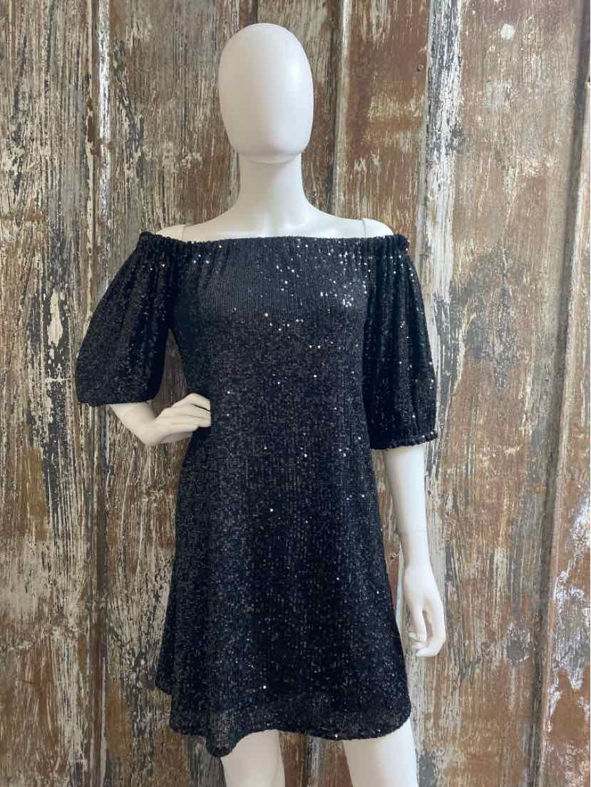 Venus Size Medium Black Sequin Dress