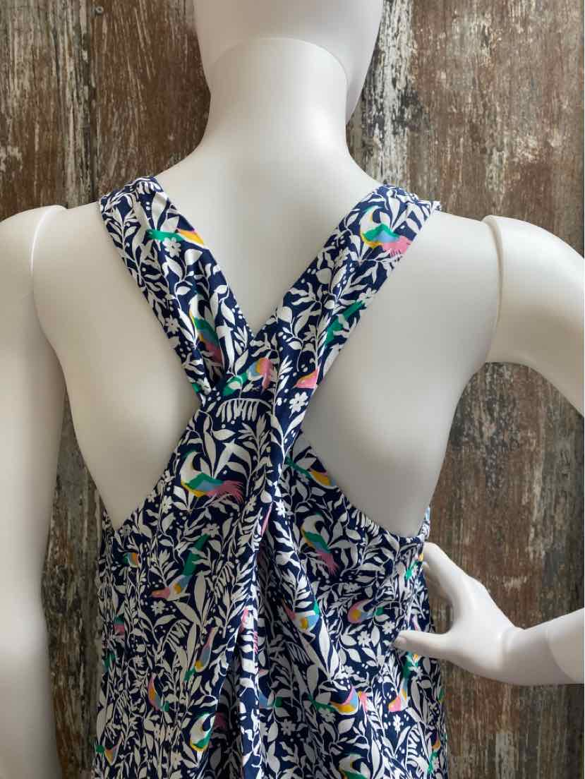 Loft Size Large Navy Print Dress
