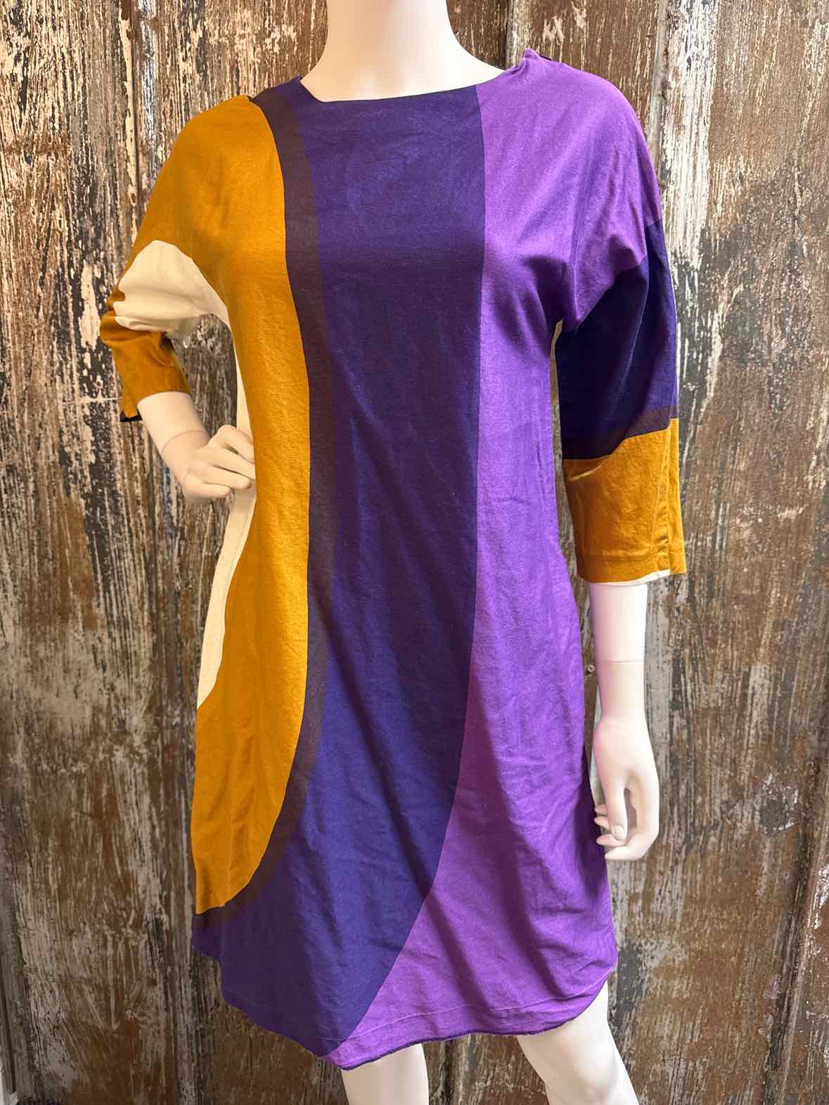 marimekko Size 2 (Extra Small) Purple, Brown & Cream Dress