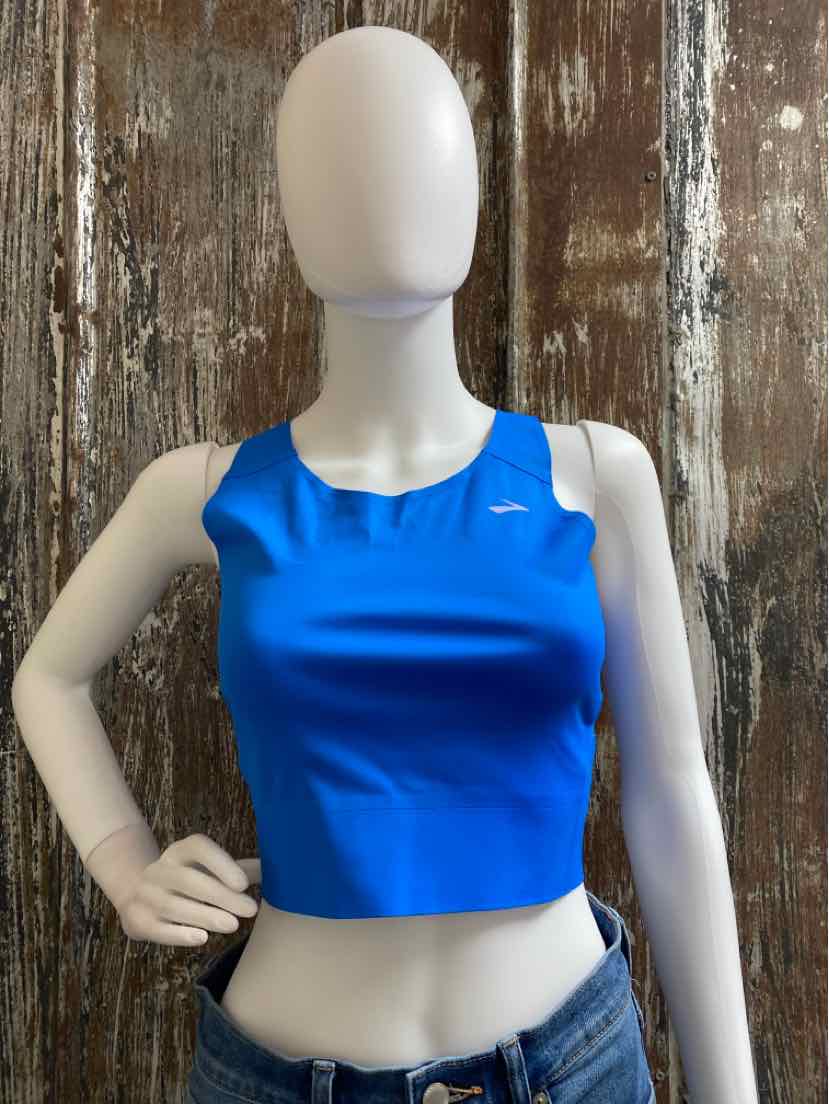 Brooks Size Large Blue Activewear Top