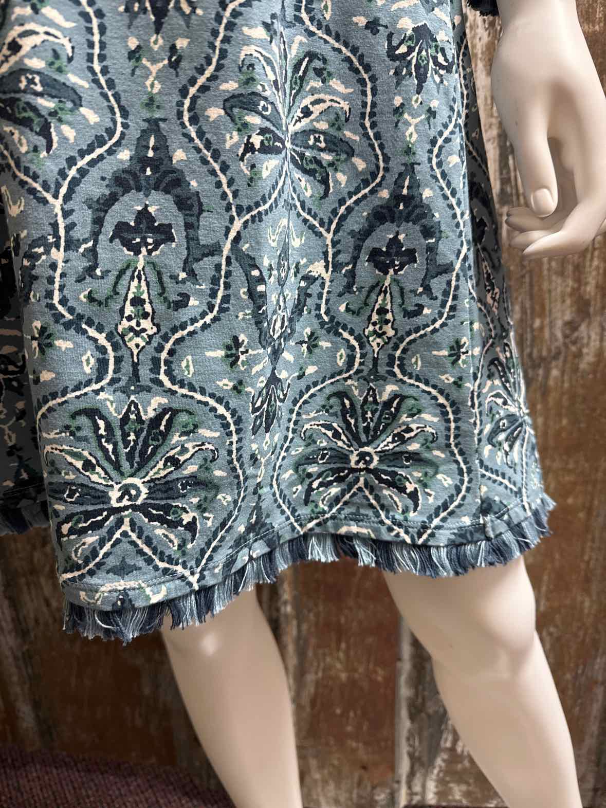 Spartina Size Large Blue Print Dress
