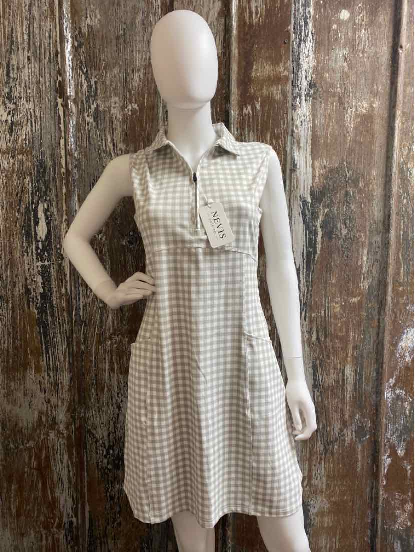 Nevis Golf Co. Size Large Brown Check Golf Dress