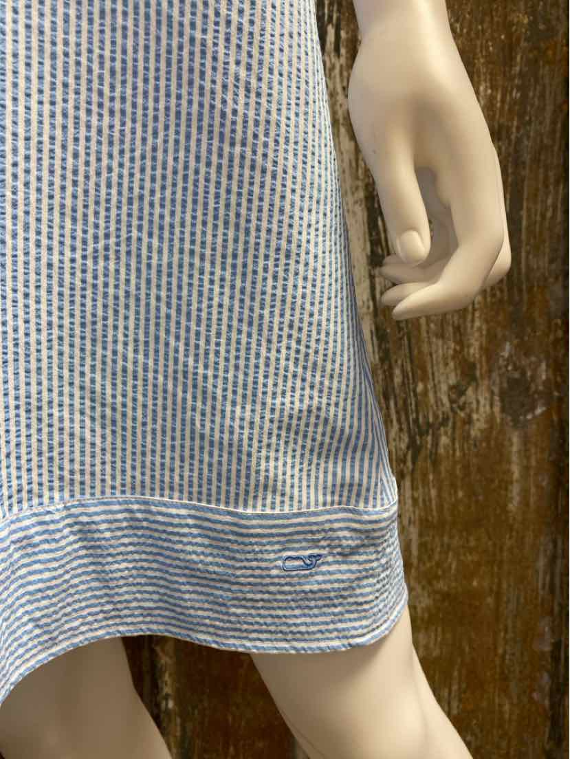 Vineyard Vines Size Large blue stripe Dress