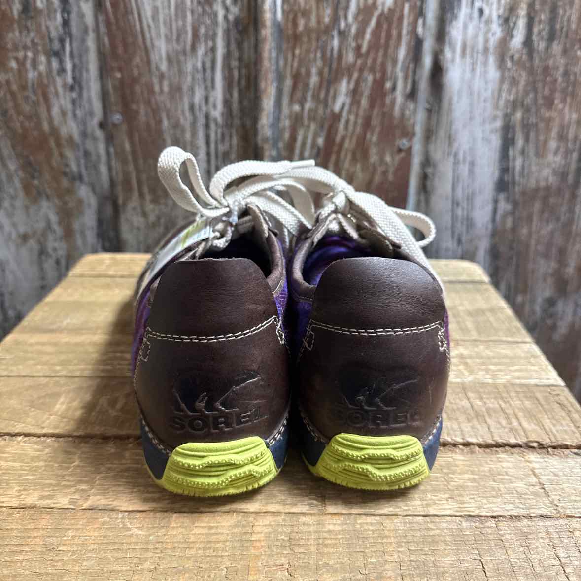 Sorel 9 Purple Plaid Sneakers