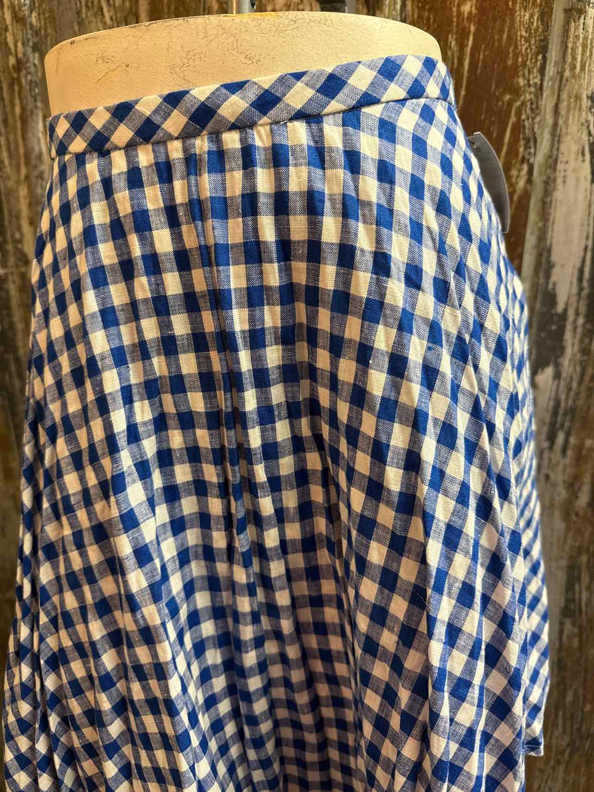 J. Crew Size 6 (Small) Blue Check Skirt