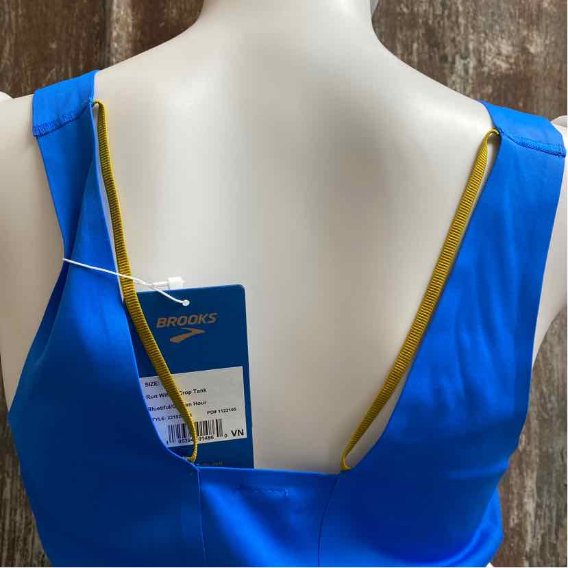 Brooks Size Large Blue Activewear Top