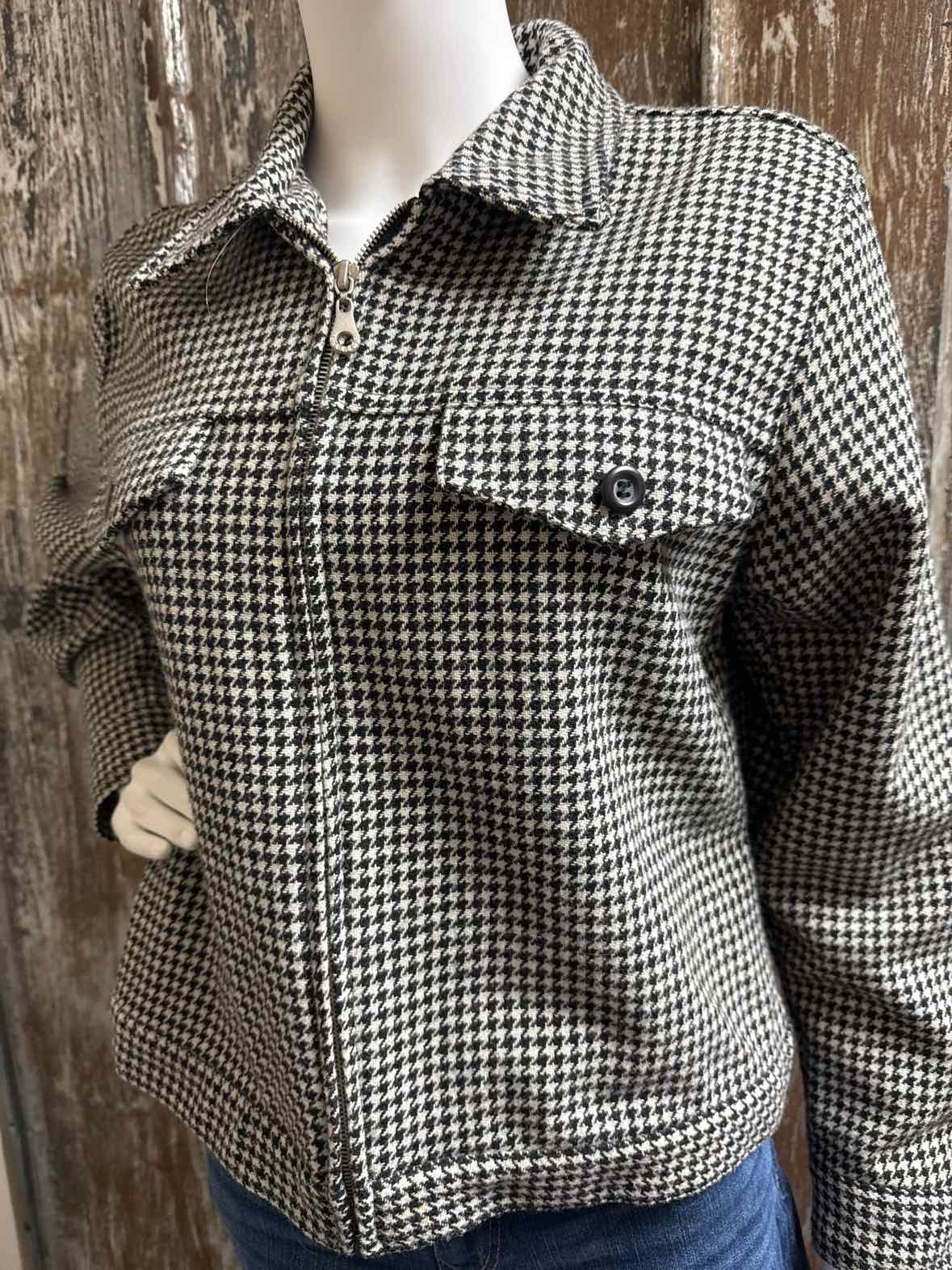 Express Size Medium Black Houndstooth Jacket
