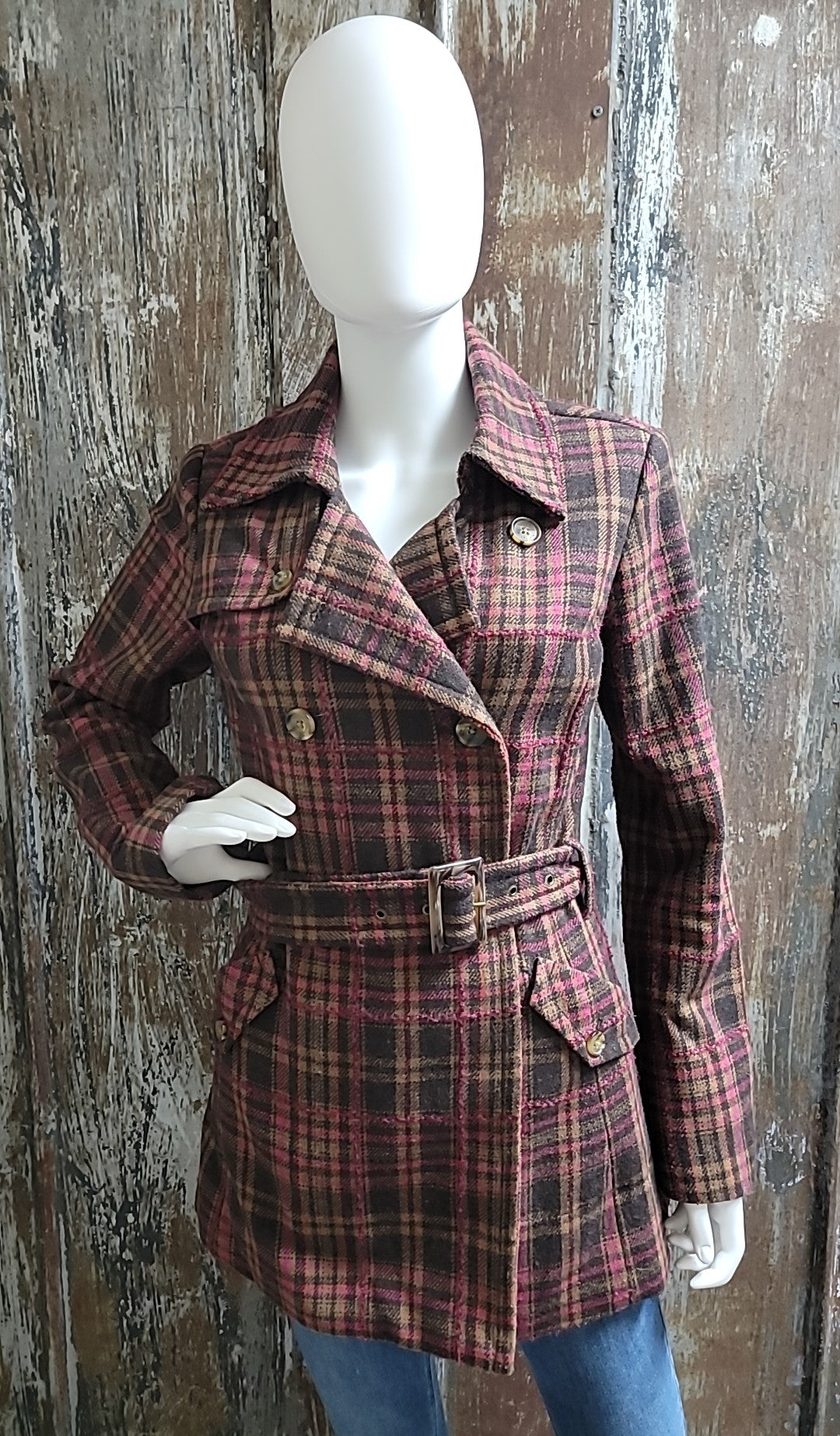 Tommy Hilfiger Size small Brown Plaid Jacket