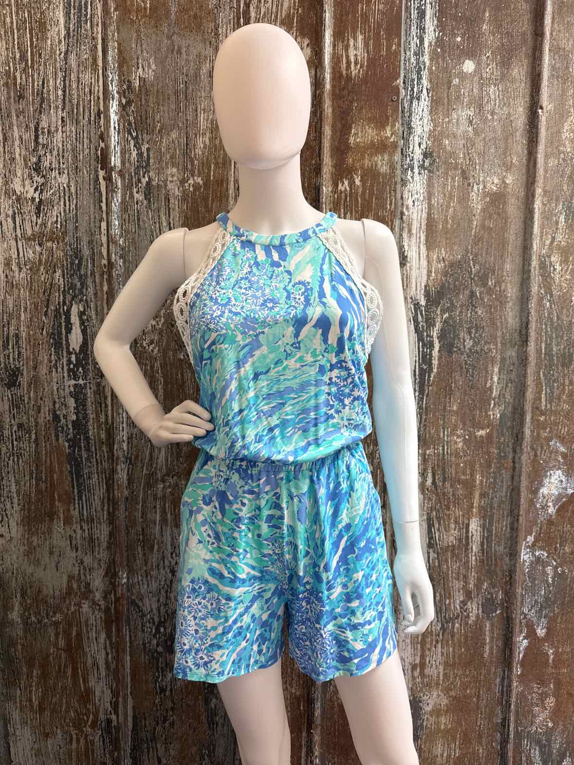 Lily Pulitzer Size extra small Blue Print Romper
