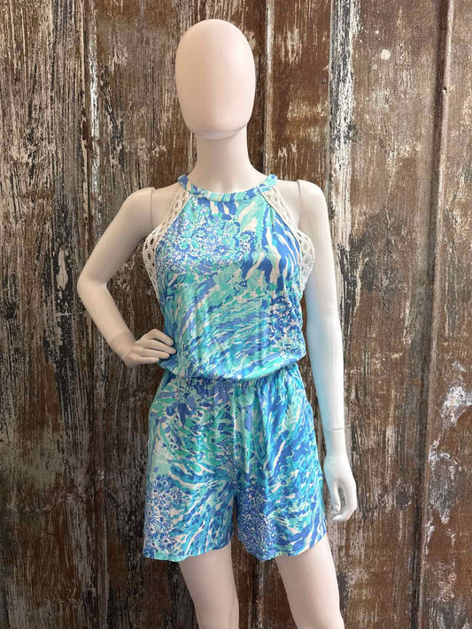 Lily Pulitzer Size extra small Blue Print Romper