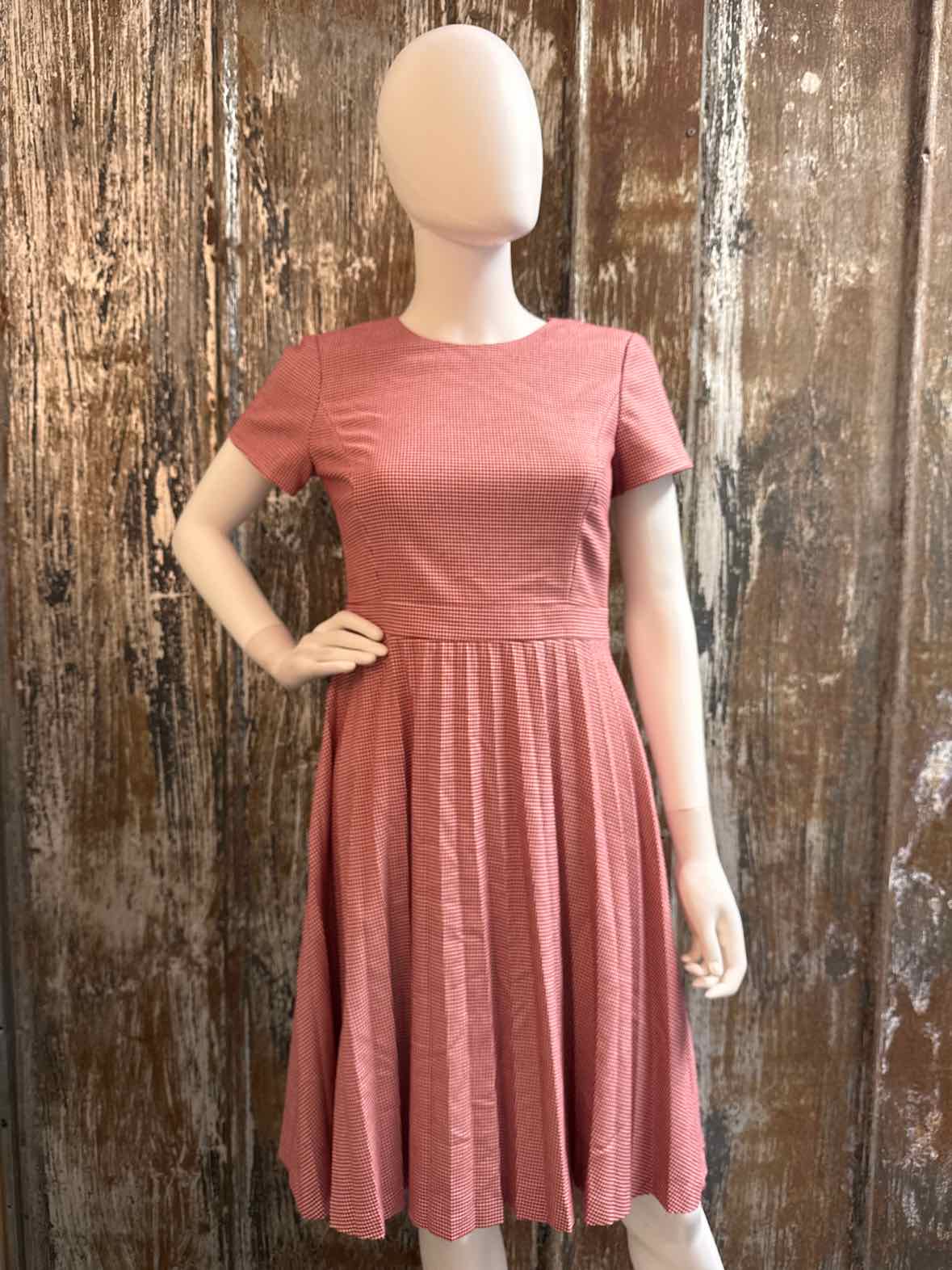 Brooks Brothers Size 2 (Extra Small) Red Houndstooth Dress