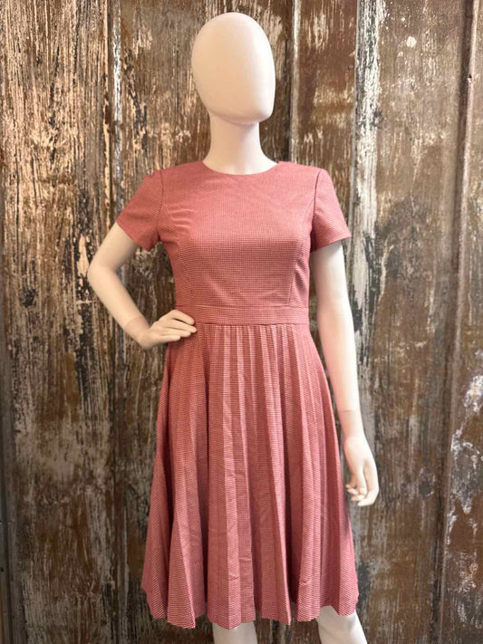 Brooks Brothers Size 2 (Extra Small) Red Houndstooth Dress