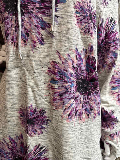 CJ Banks Size 1X Purple/Gray Floral tops