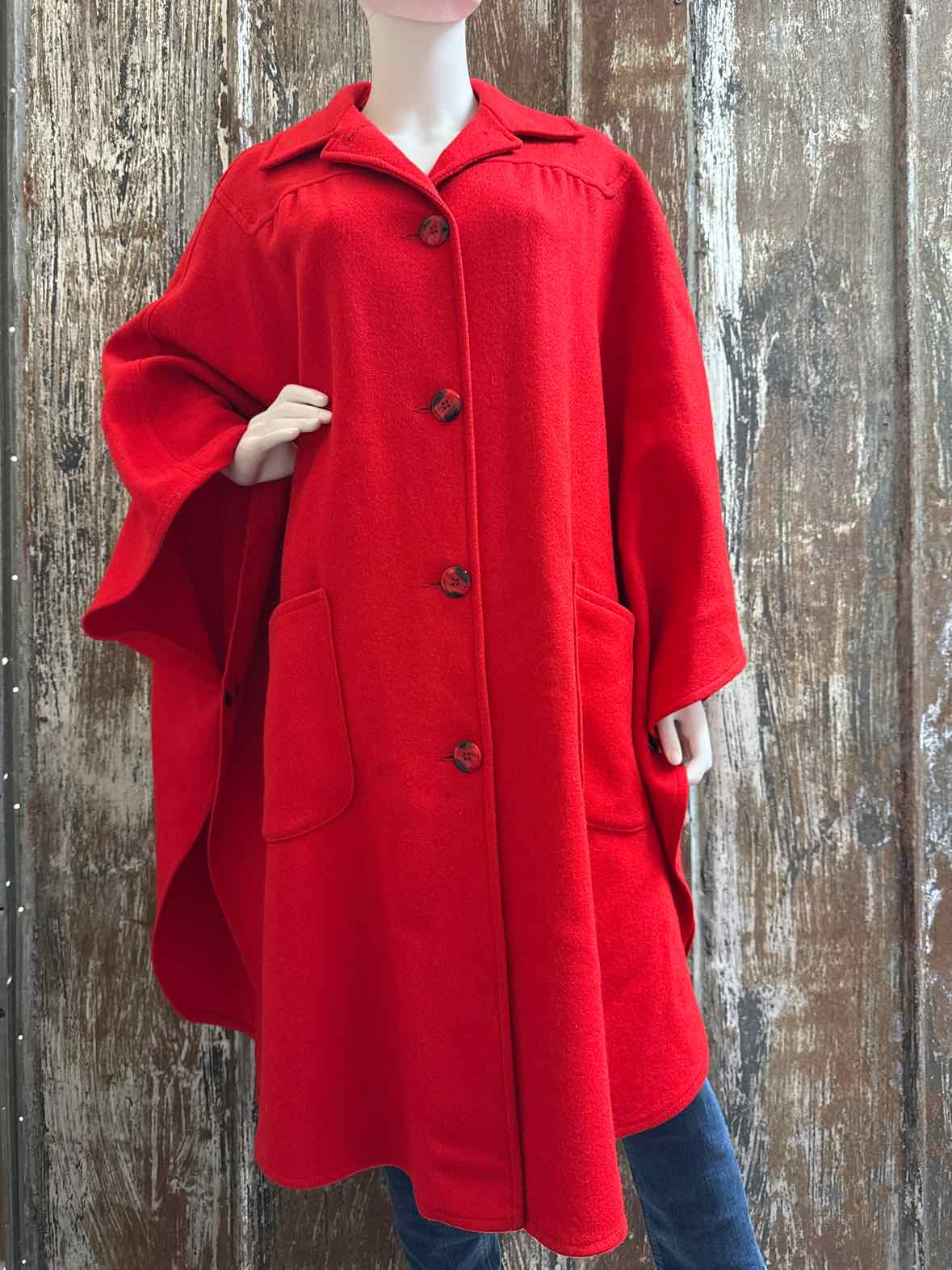 Pendleton Size One Size Red Winter Cape