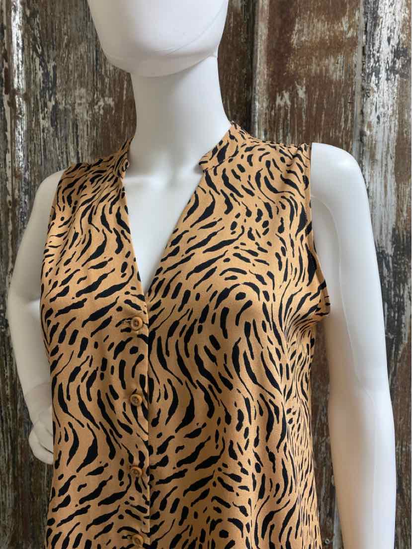 Nine West Size Medium Brown Print Dress