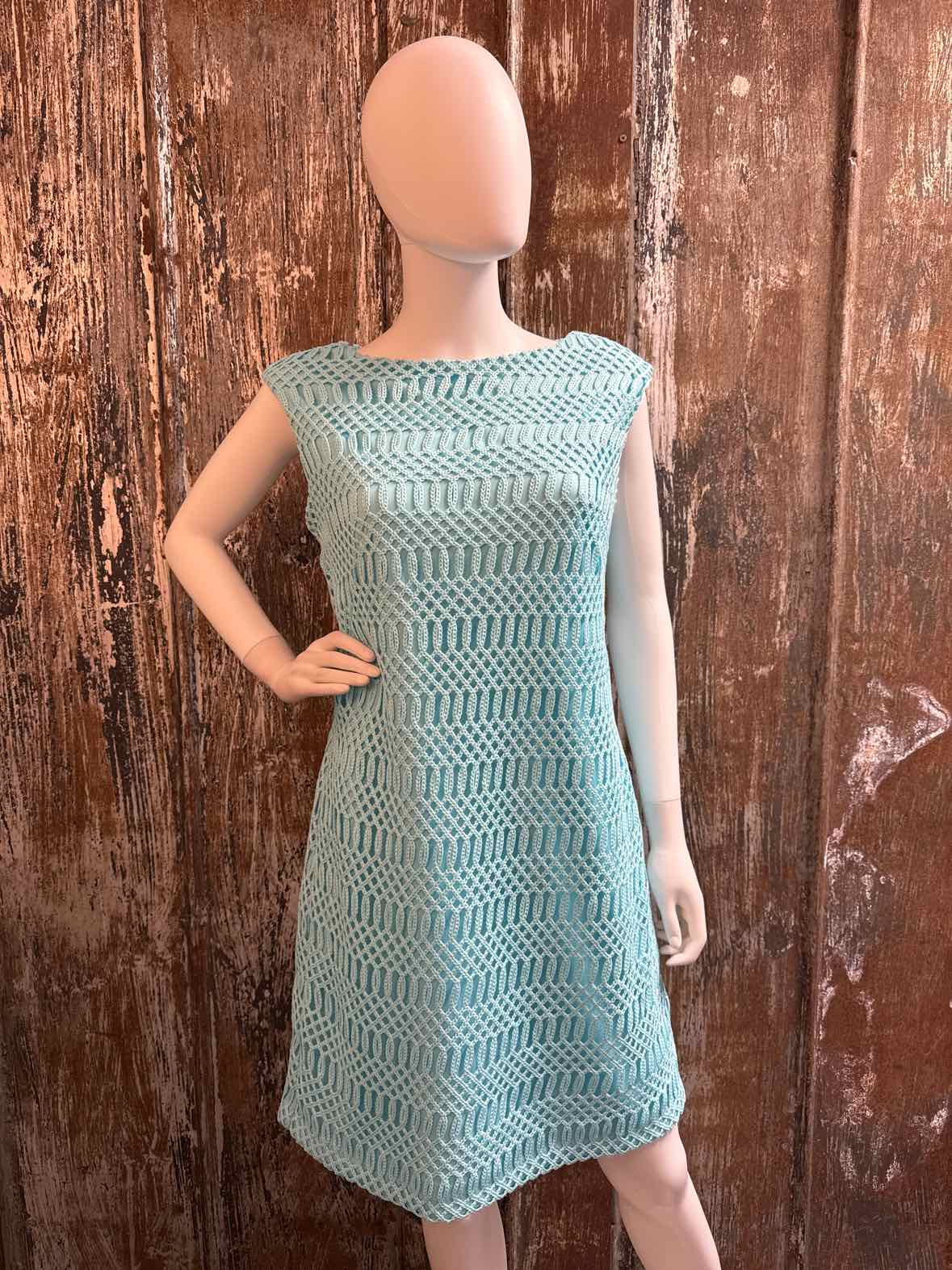 Lauren (Ralph Lauren) Size 12 Petite (Large Petite) Aqua Blue Dress