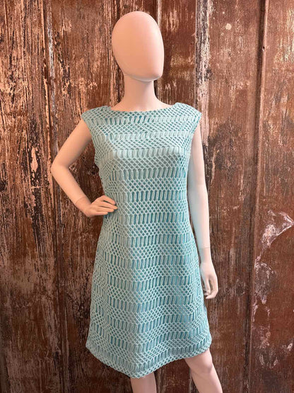 Lauren (Ralph Lauren) Size 12 Petite (Large Petite) Aqua Blue Dress