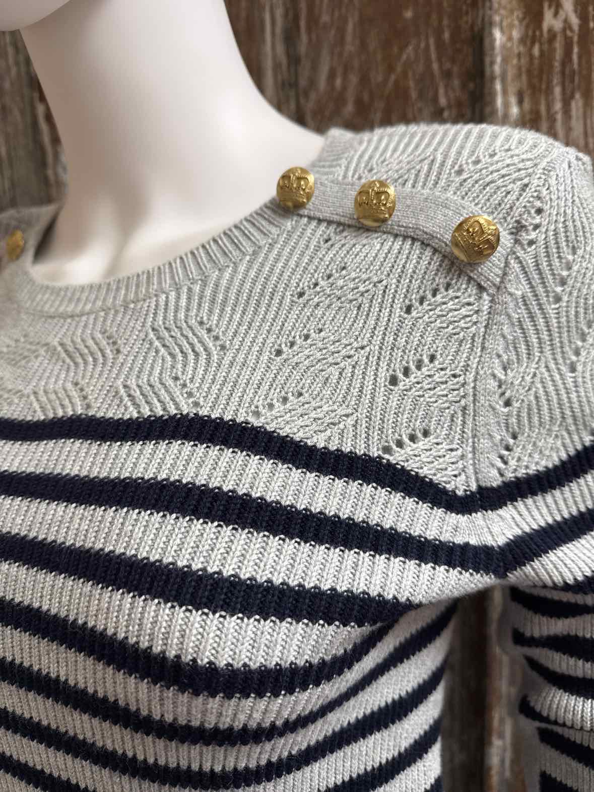 Talbots Size small Gray & Black Sweater