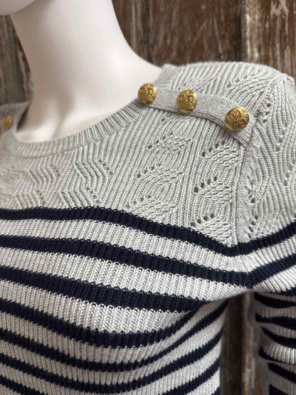 Talbots Size small Gray & Black Sweater