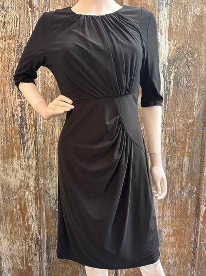 Adrianna Papell Size 8 (Medium) Black Dress