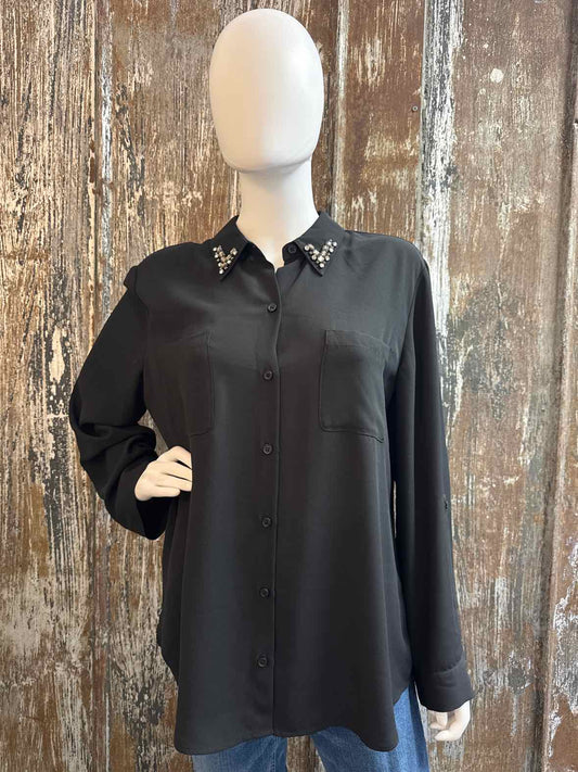 Chico's Size Large Black tops
