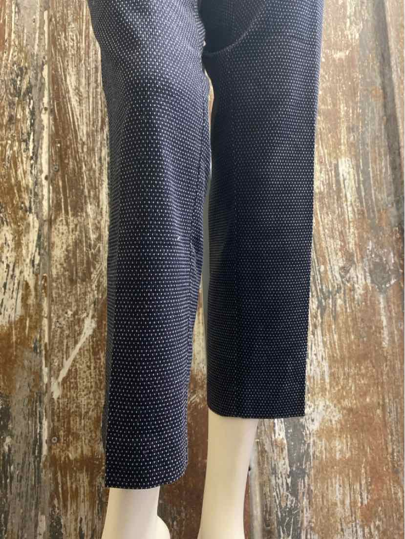 Ann Taylor Size 6 Petite Navy Print Pants