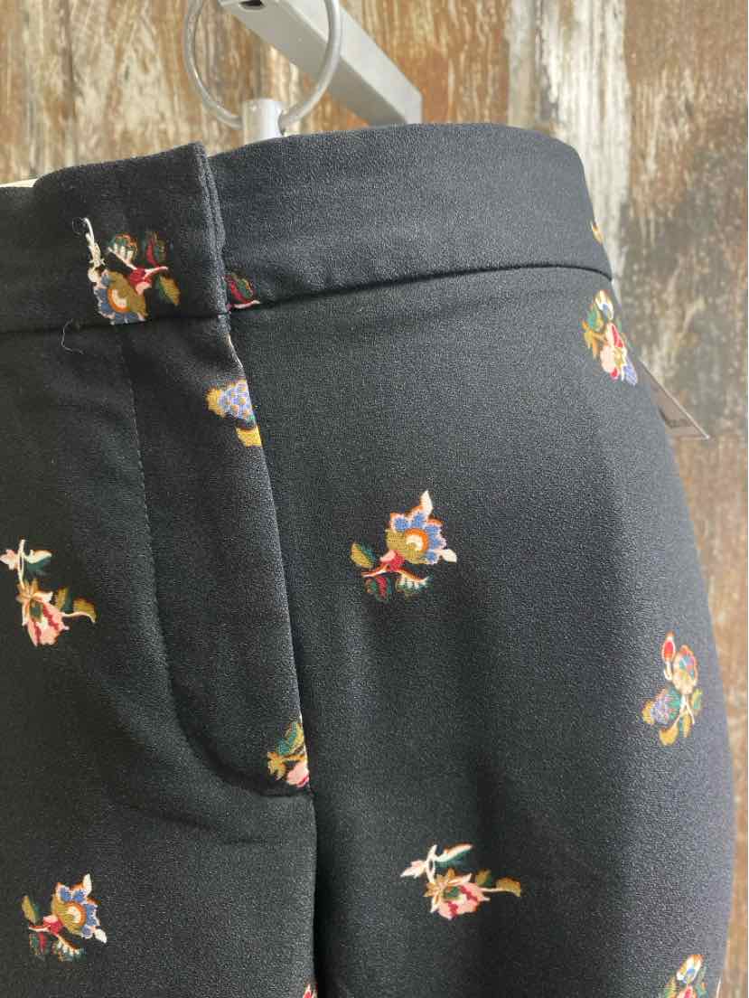Ann Taylor Size Small (4/6) Black Floral Pants