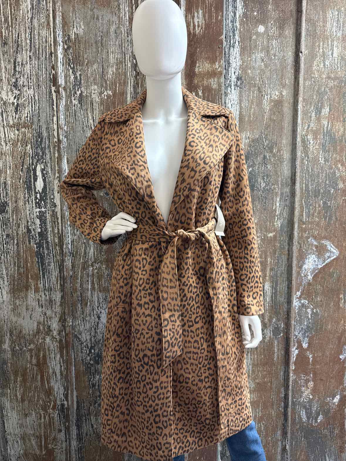Chico's Size small Brown Animal Print Coat