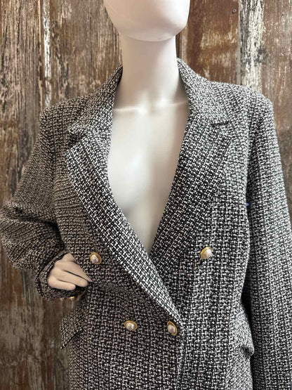 nanette lepore Size Extra Large Black/White Tweed Blazer